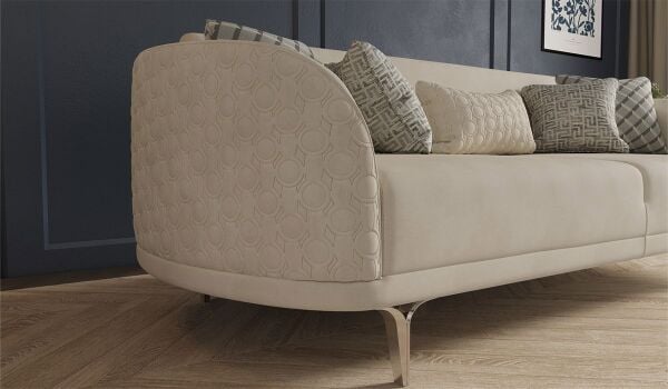 Bendis Üçlü Koltuk - Silver