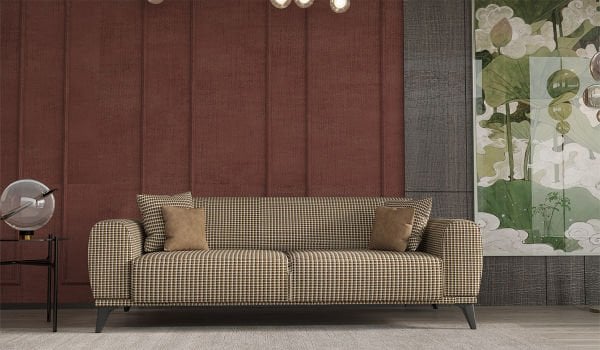 Milano Üçlü Koltuk-Ekose