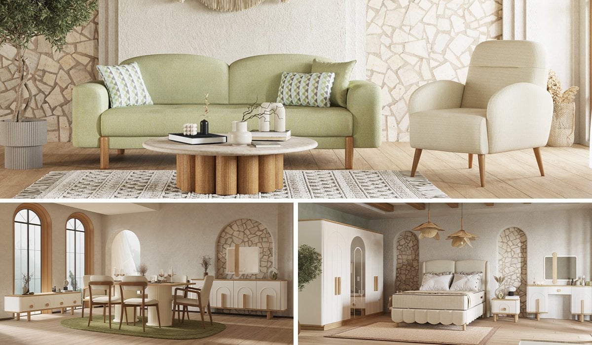 Bohem Plus Düğün Paketi (Yatak+Karyola Hediye)