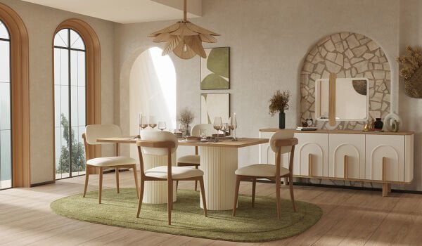 Bohem Plus Düğün Paketi (Yatak+Karyola Hediye) Çekmeceli Gardırop