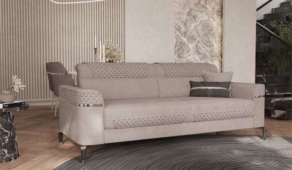 Veyron Koltuk Takımı - Gri (3+3+1)