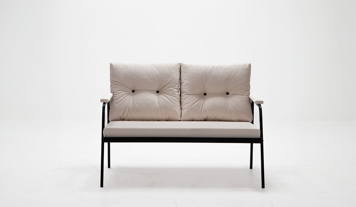 Riva İkili Koltuk Krem