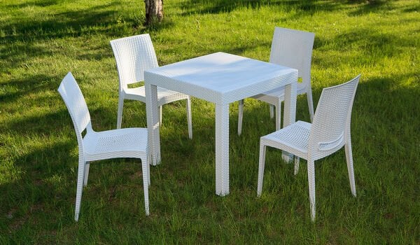 Rattan 4 Kişilik Masa Takımı Antrasit