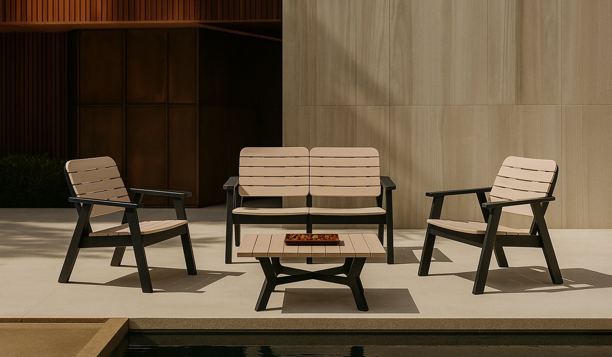 Sera 2+1+1 S Bahçe Balkon Oturma Grubu (Mindersiz) (Kampanyalı)