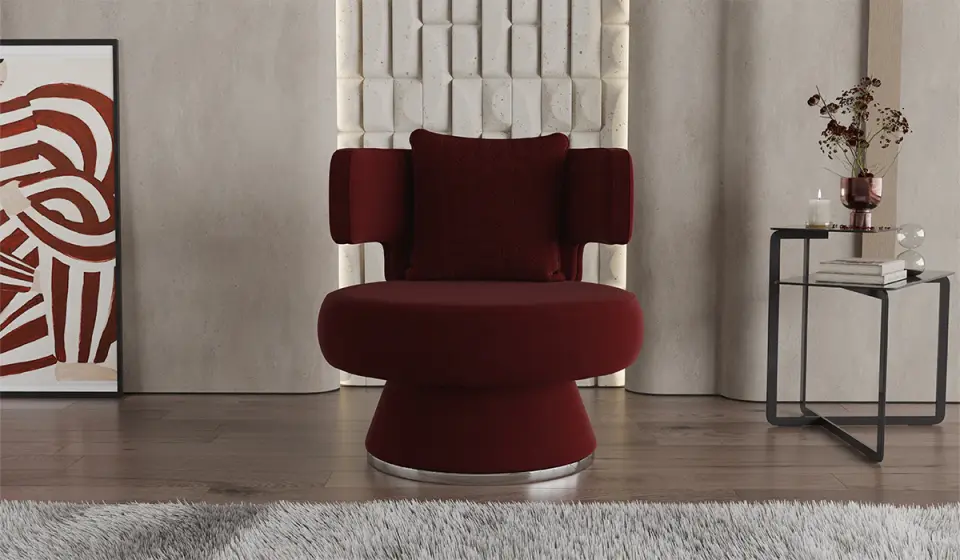 Bendis Koltuk Takımı - Antrasit - Bordo