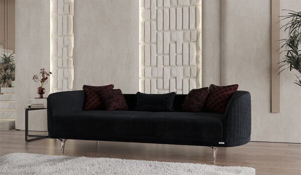 Bendis Koltuk Takımı - Antrasit - Bordo