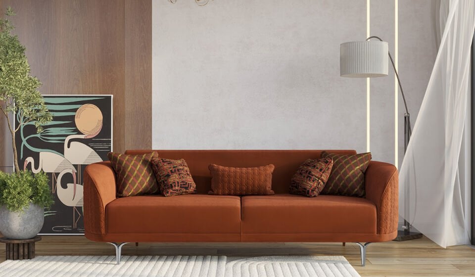 Bendis Koltuk Takımı - Turuncu - Sarı