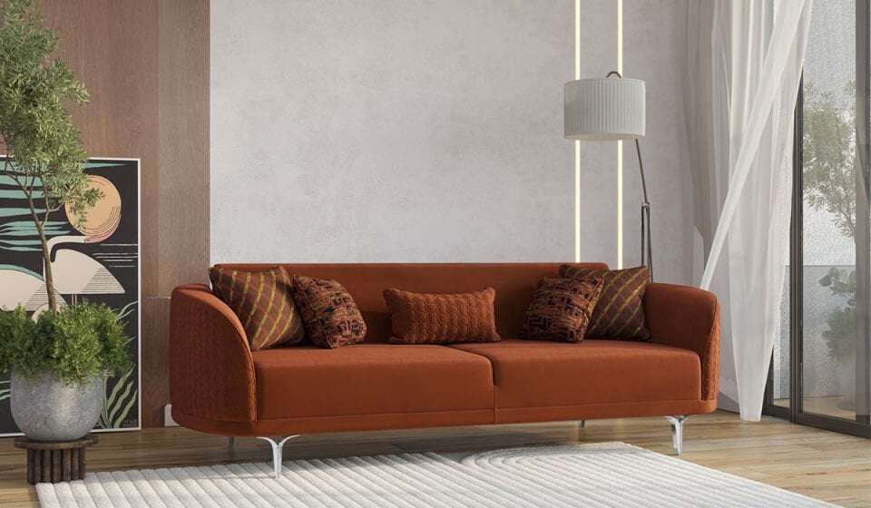 Bendis Koltuk Takımı - Turuncu - Sarı