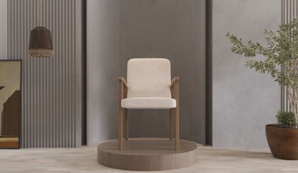 Sandalye Berjer - Feza Kol ceviz renk kol