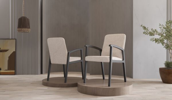 Sandalye Berjer - Feza Kol Siyah Renk Kol