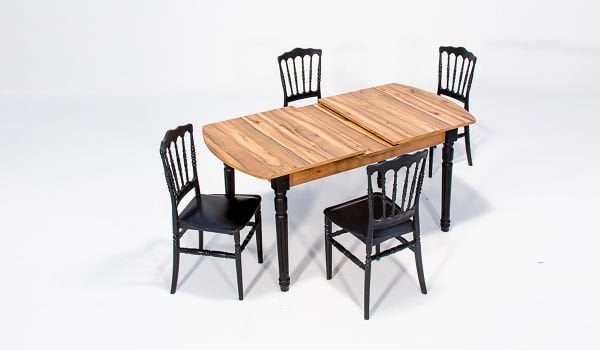 Sofia ( Ceviz ) / Napolyon Masa Takımı - Siyah