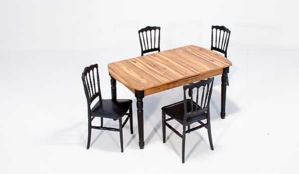 Sofia ( Ceviz ) / Napolyon Masa Takımı - Siyah