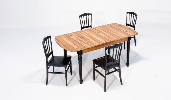 Sofia ( Ceviz ) / Napolyon Masa Takımı - Siyah