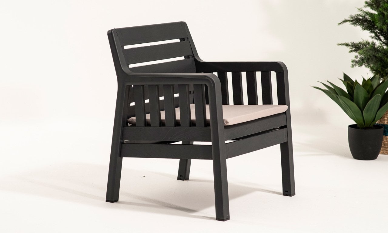 Lara Tekli Koltuk - Antrasit (Mindersiz) Antrasit