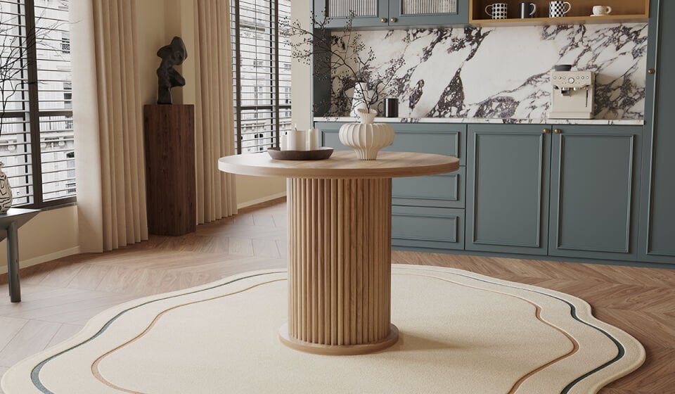 Bohem Mutfak Masa Seti - Ceviz Bohem Mutfak Masa Seti - Bohem Plus Sandalyeli