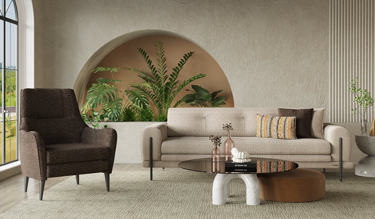 Salda Koltuk Takımı - Krem Berjer