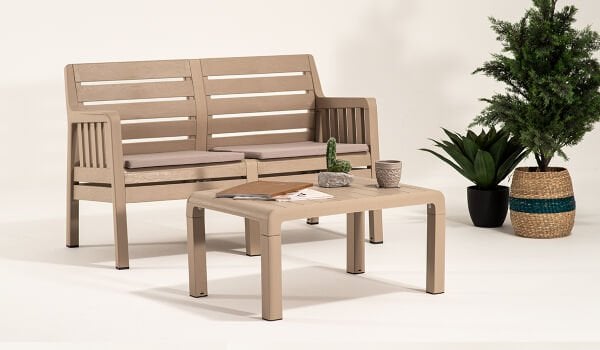 Lara İkili Koltuk - Cappucino (Mindersiz)