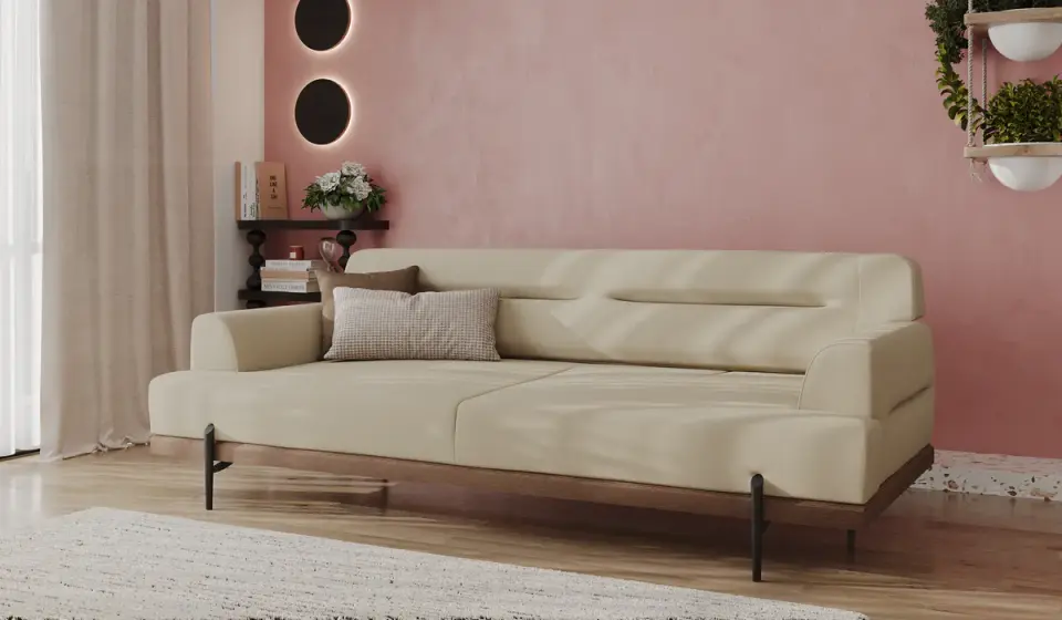 Linen Koltuk Takımı Üçlü Koltuk