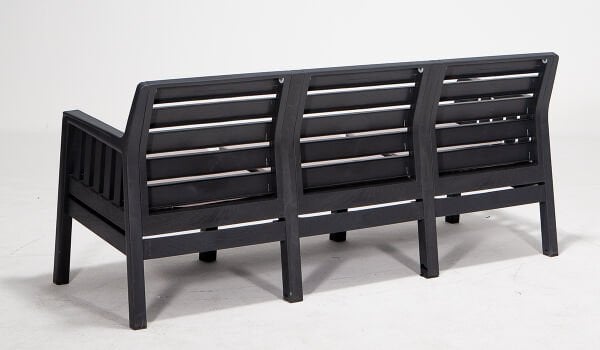 Lara Üçlü Koltuk - Antrasit (Mindersiz)