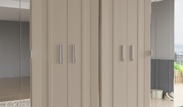 Bendis 6 Kapaklı Gardırop - Silver