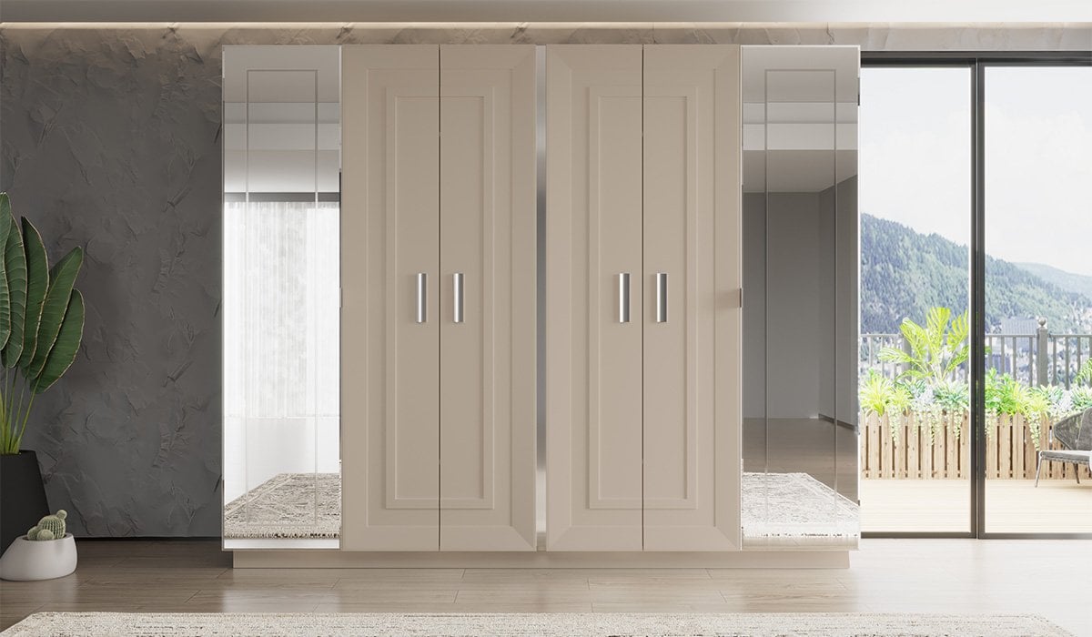 Bendis 6 Kapaklı Gardırop - Silver