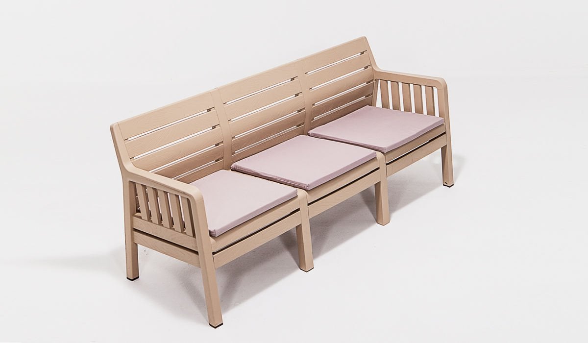 Lara Üçlü Koltuk - Cappucino (Mindersiz)