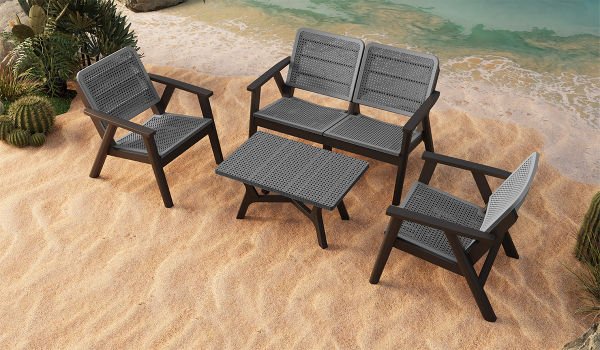 Gordon 2+1+1+S Bahçe Oturma Grubu (Mindersiz)