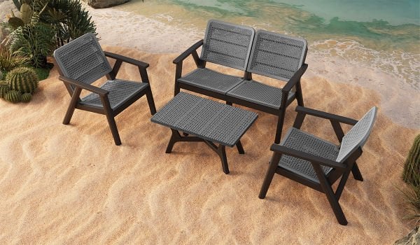 Gordon 2+1+1+S Bahçe Oturma Grubu (Mindersiz)