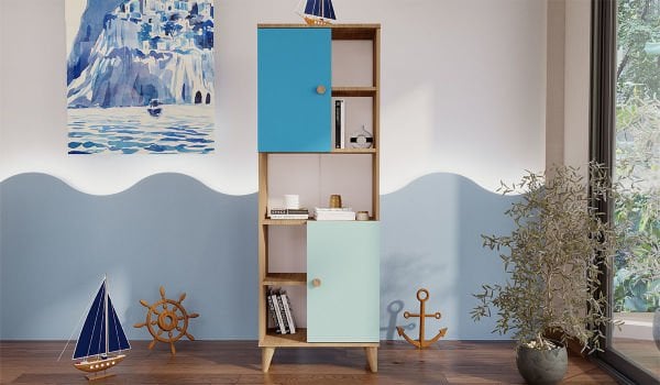 Hera Genç Odası Takımı Loft Kitaplık