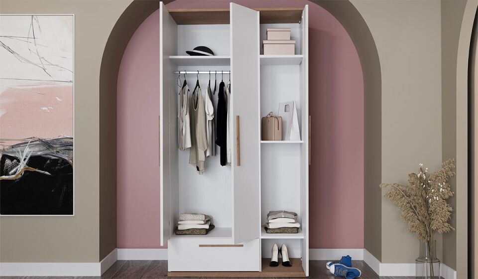 Eva 301 - 3 Kapaklı Gardırop (Kampanyalı)