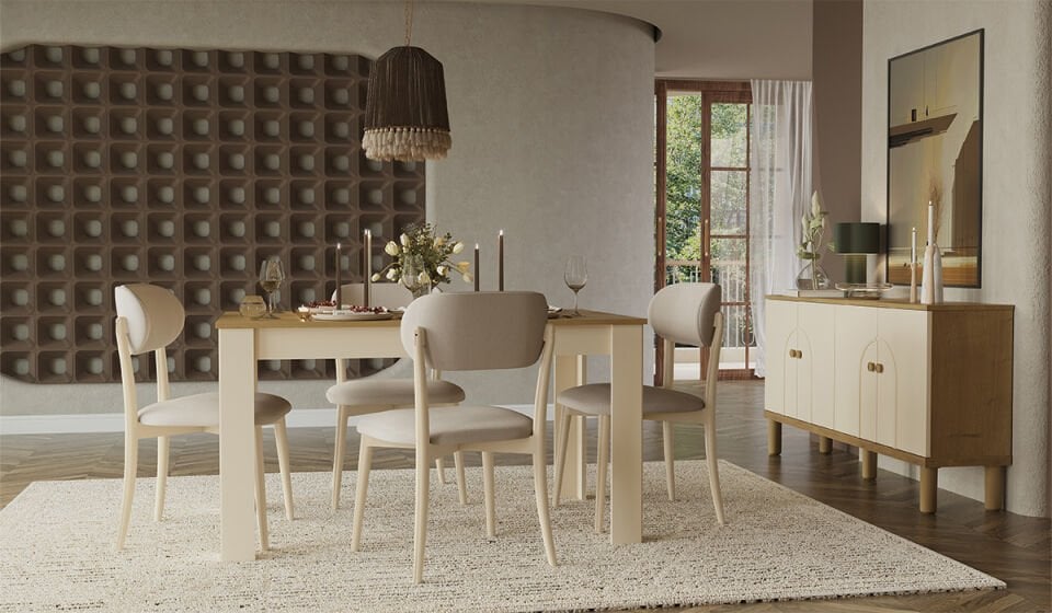 Eco Bohem Düğün Paketi (Yatak+Karyola Hediye)