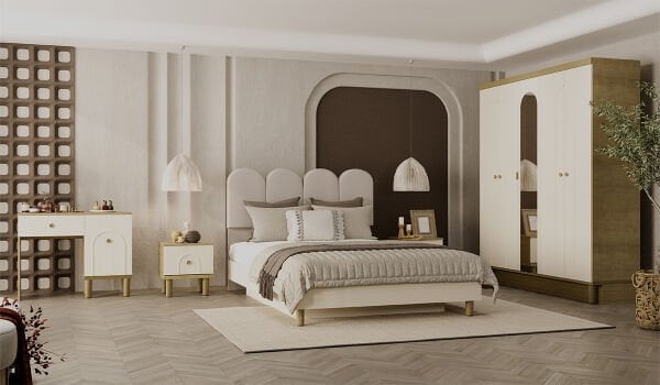 Eco Bohem Düğün Paketi (Yatak+Karyola Hediye)