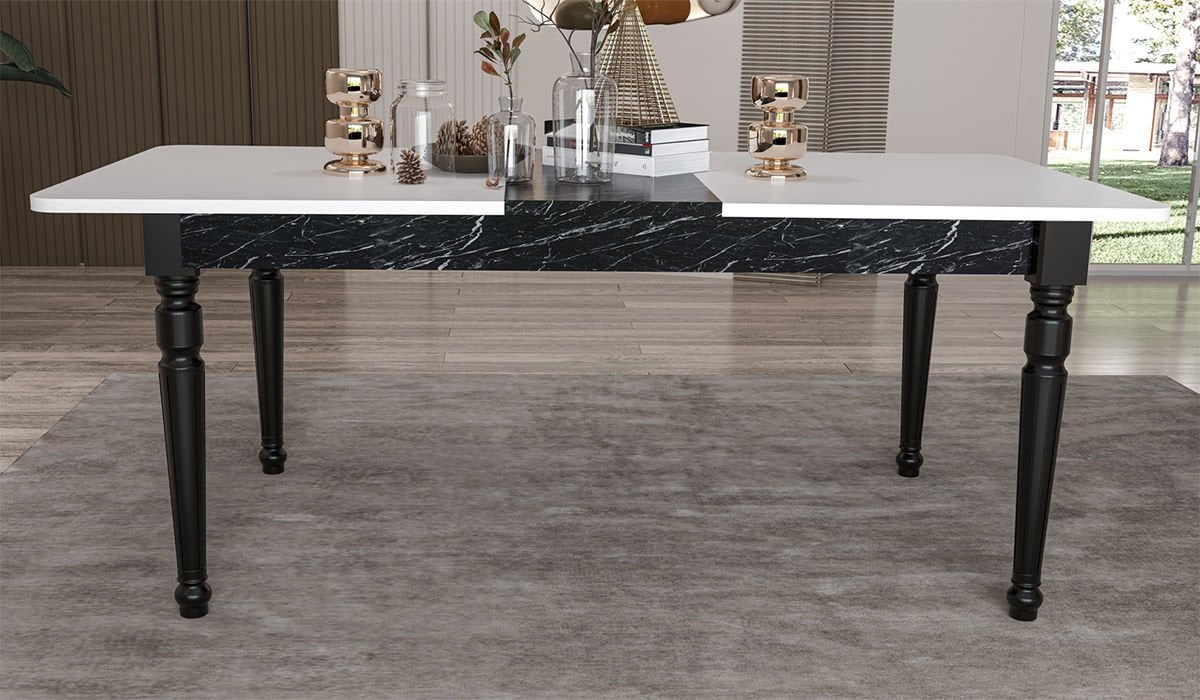 White Cross Yemek Odası Takımı Açılır Masa