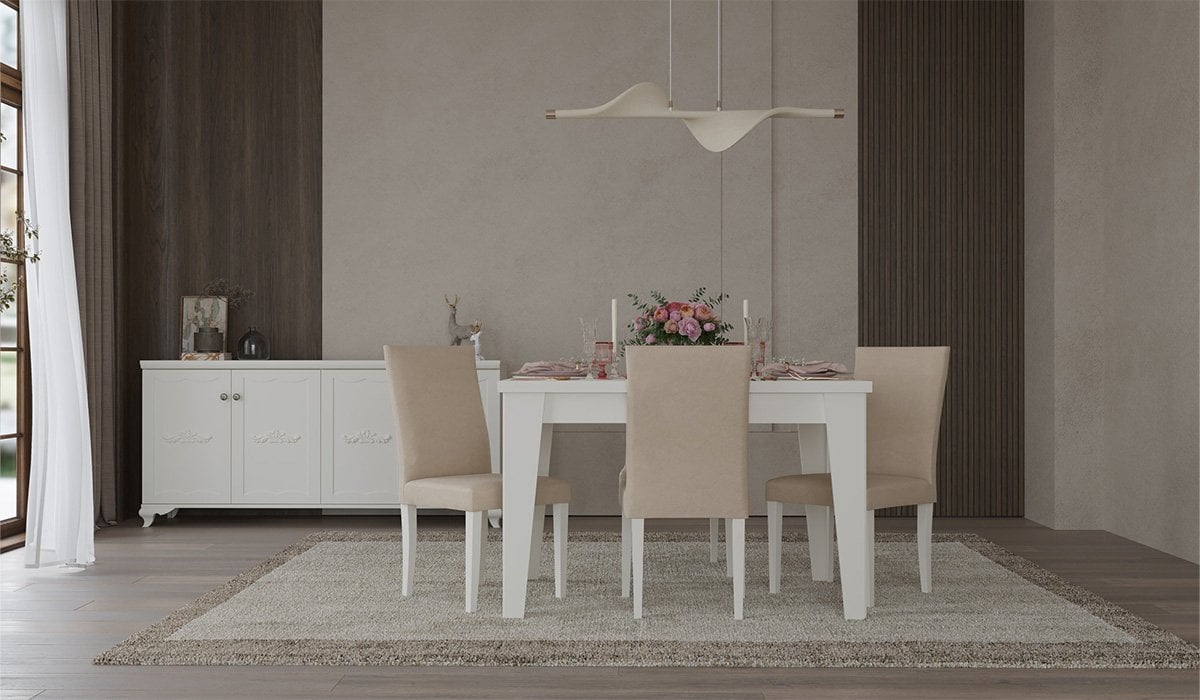 Bianco Yemek Odası Takımı