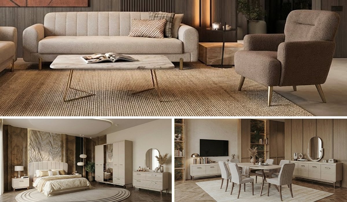 Aven Düğün Paketi (Yatak+Karyola Hediye) Şifonyer