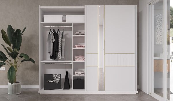 Gold Bella Sürgülü Gardırop 2.40 m.