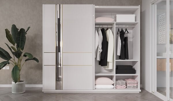 Gold Bella Sürgülü Gardırop 2.40 m.