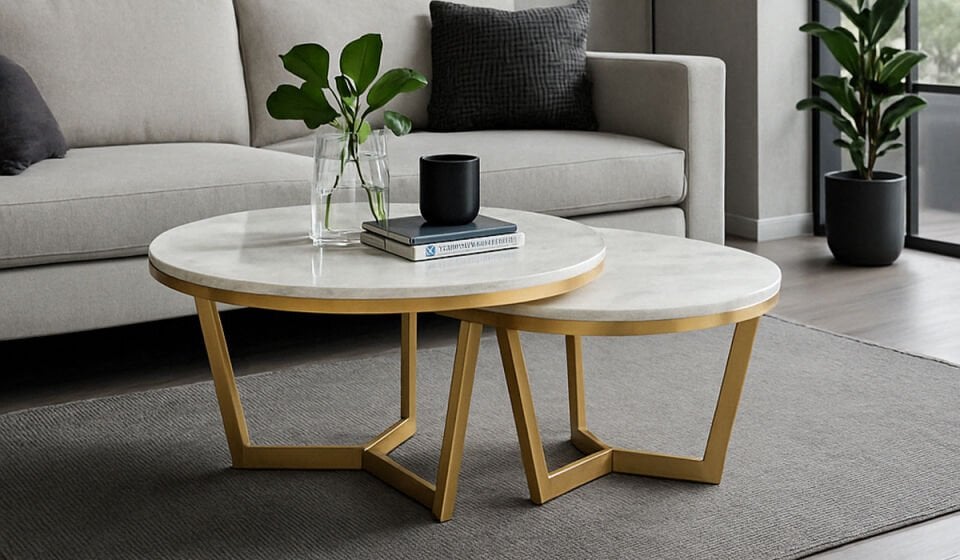 Gloria Orta Sehpa - Krem