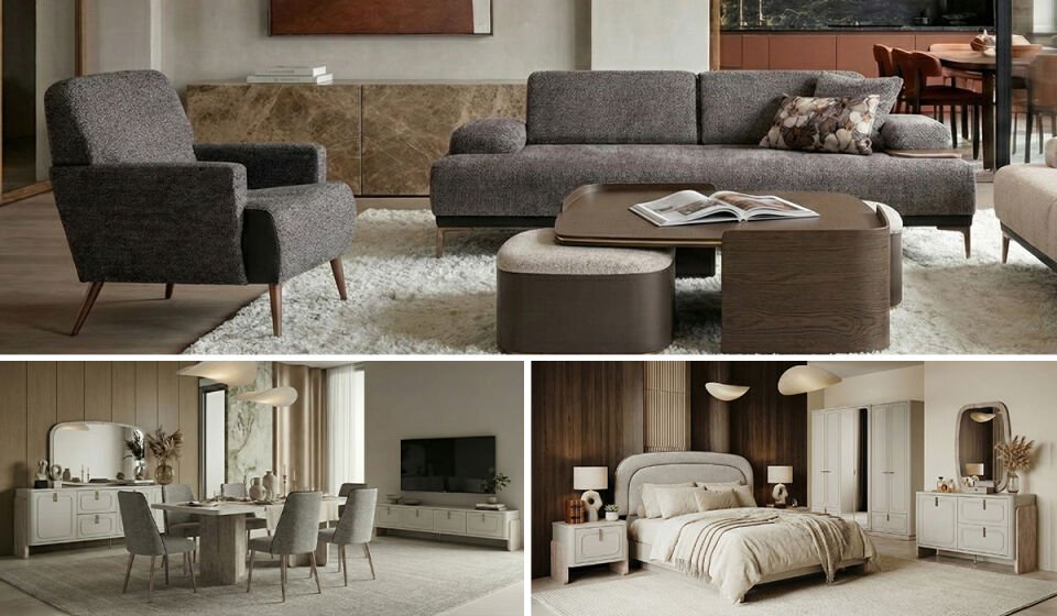 Aura Düğün Paketi (Yatak+Karyola Hediye)