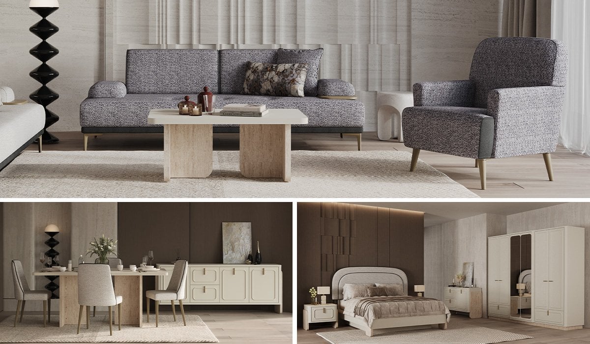 Aura Düğün Paketi (Yatak+Karyola Hediye)