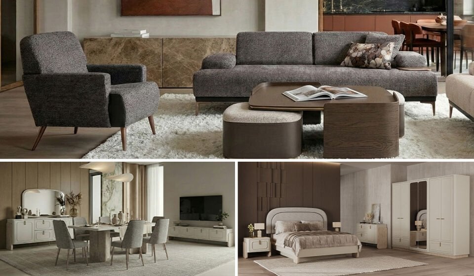 Aura Düğün Paketi (Yatak+Karyola Hediye)