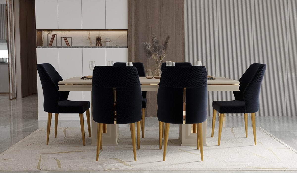 Vanesa Masa + 6 Adet Sandalye Takımı