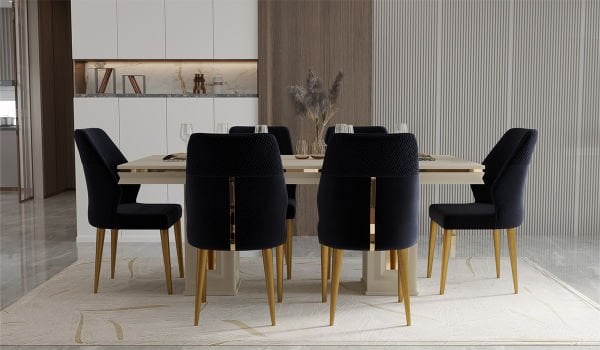 Vanesa Masa + 6 Adet Sandalye Takımı