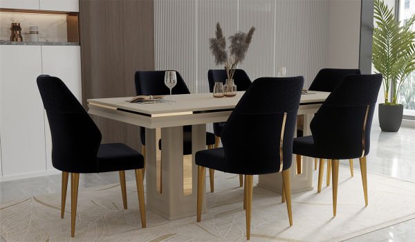 Vanesa Masa + 6 Adet Sandalye Takımı