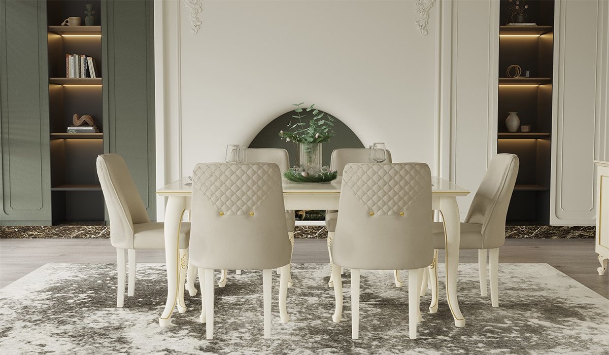 Hürrem Masa + 6 Adet Sandalye Takımı