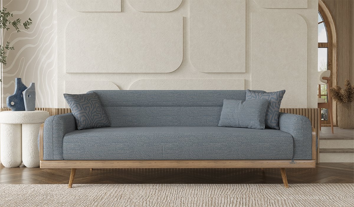 Harmoni Üçlü Koltuk - Mavi