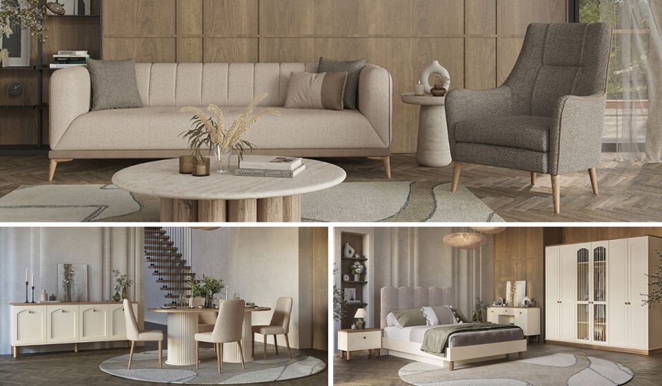 Bohem Düğün Paketi (Yatak+Karyola Hediye!)