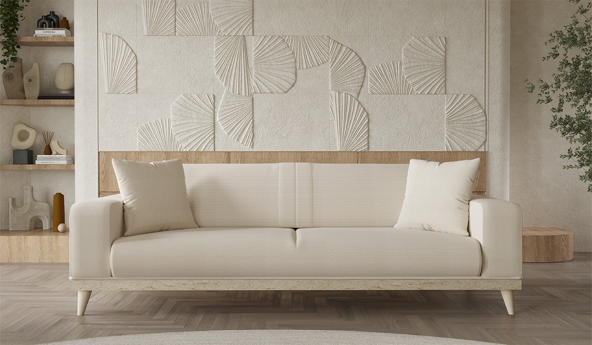 Nitra Üçlü Koltuk - Traverten