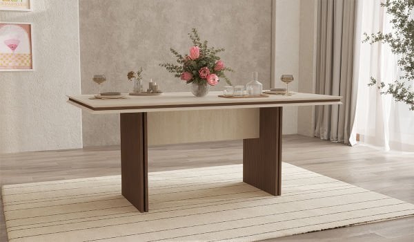 Linen Masa + 6 Adet Sandalye Takımı