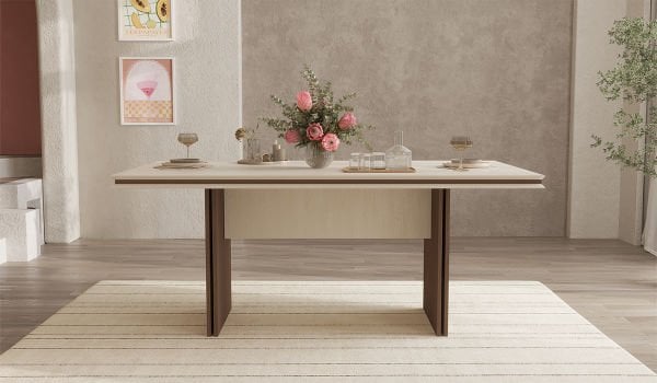 Linen Masa + 6 Adet Sandalye Takımı